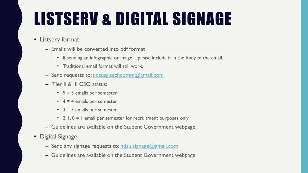 listserv digital signage