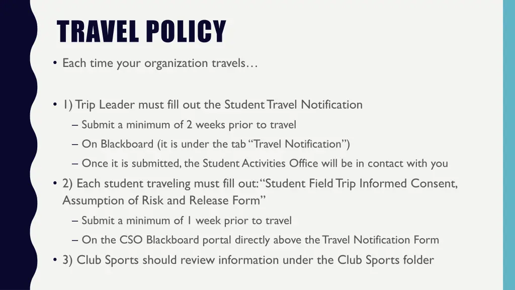 travel policy