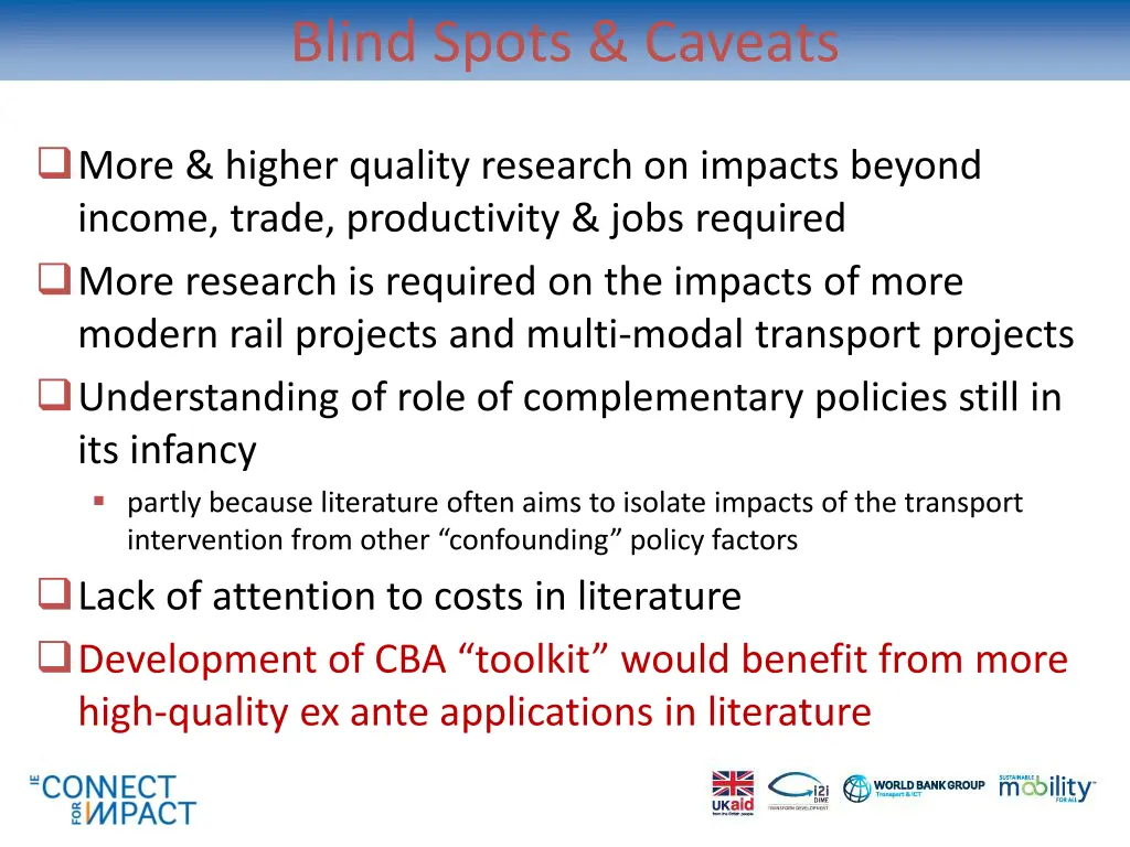 blind spots caveats