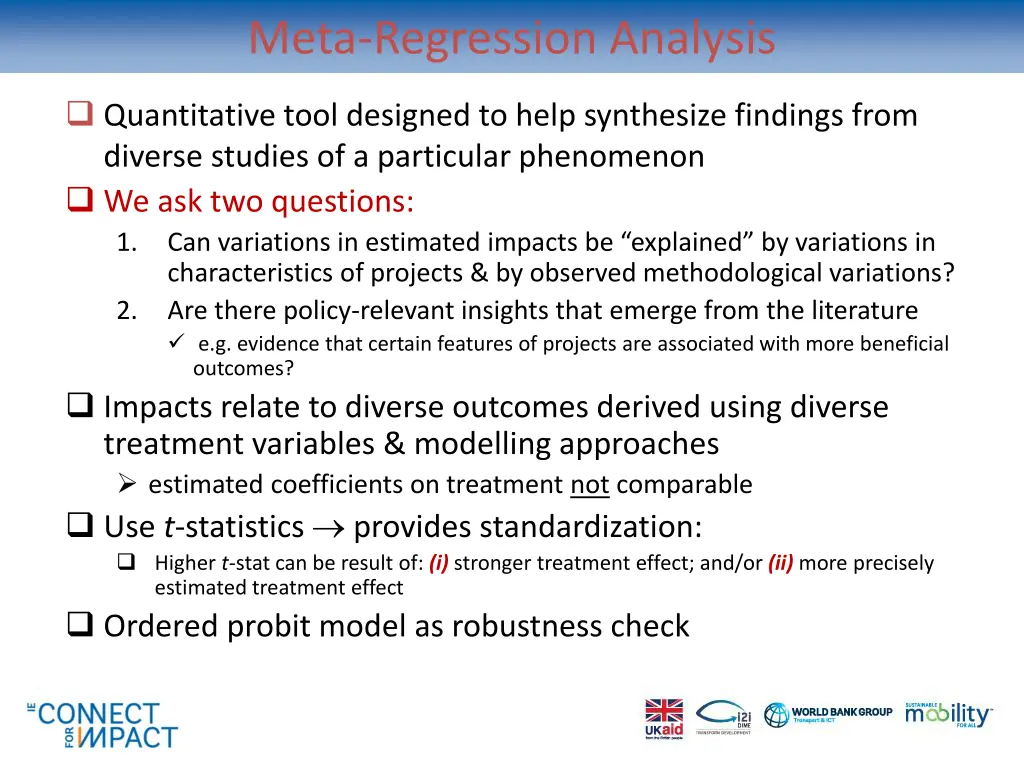 meta regression analysis