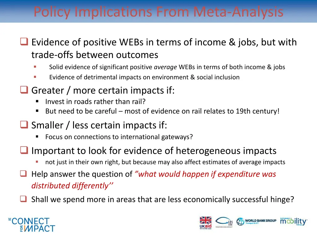 policy implications from meta analysis