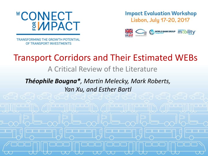 transport corridors and their estimated webs