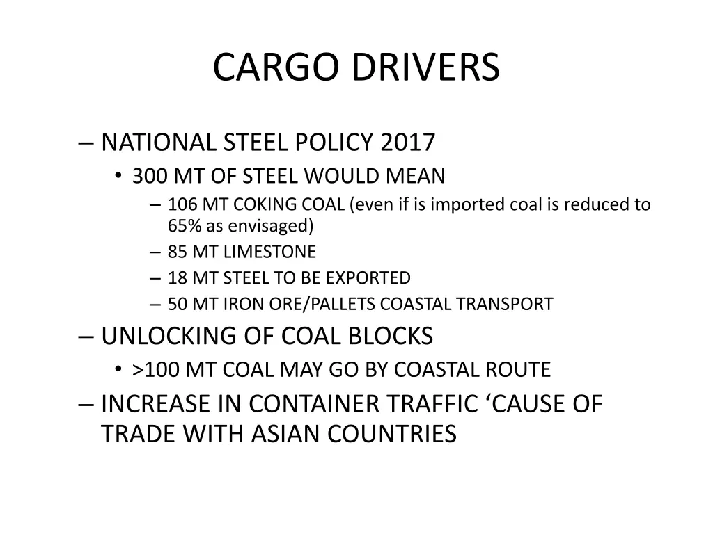 cargo drivers