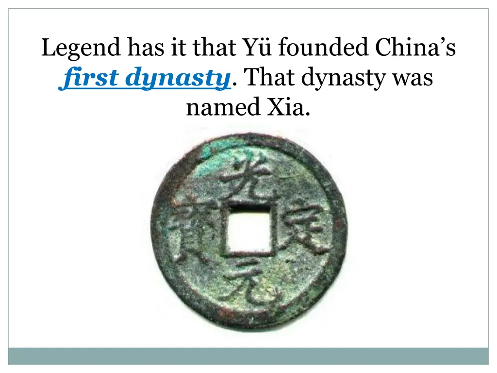 legend has it that y founded china s first