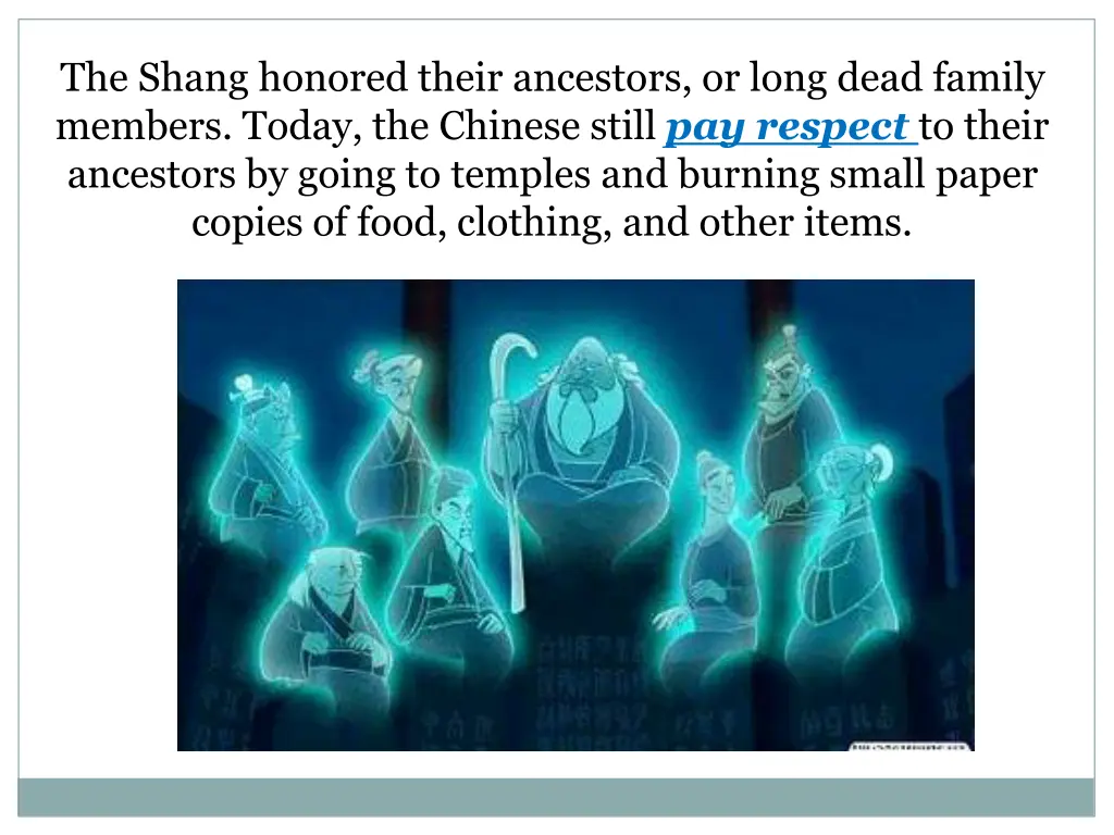 the shang honored their ancestors or long dead