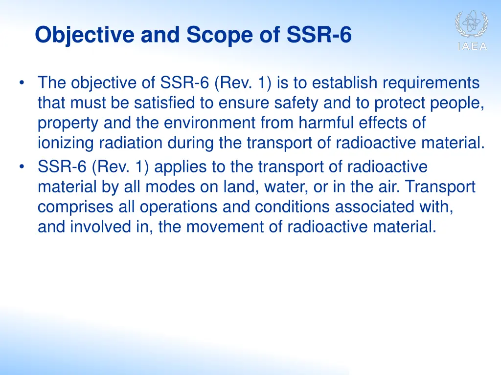 objective and scope of ssr 6