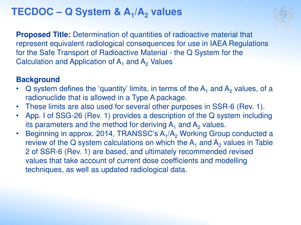 tecdoc q system a 1 a 2 values