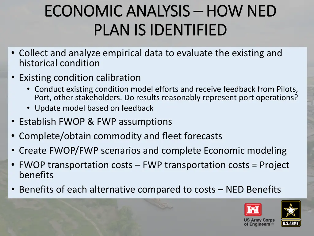 economic analysis economic analysis how ned plan