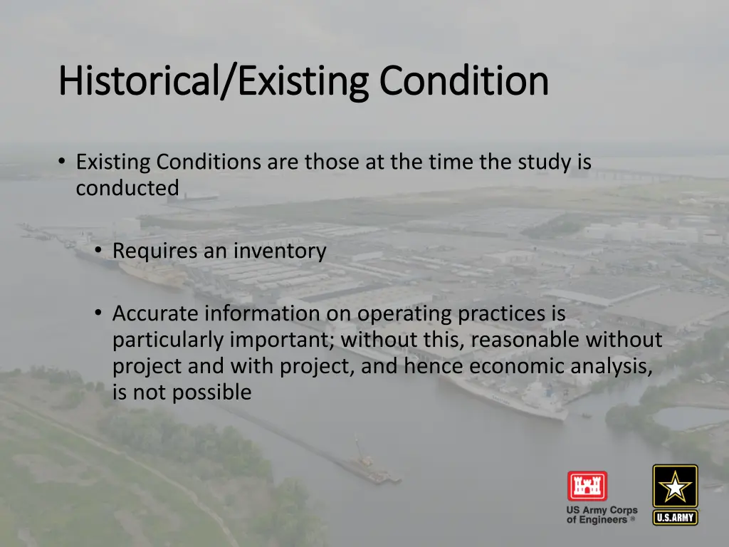 historical existing condition historical existing