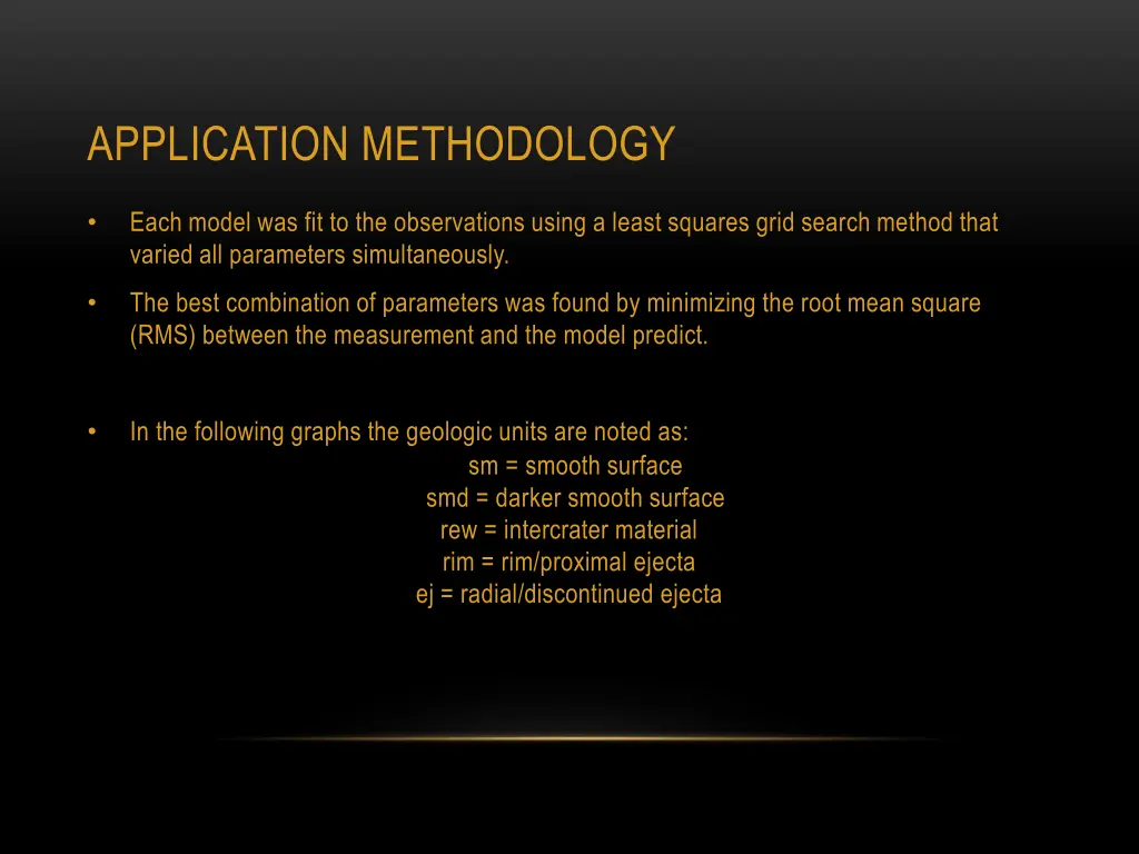 application methodology