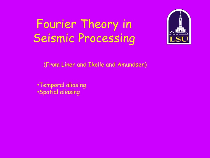 fourier theory in seismic processing