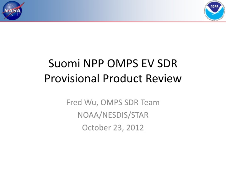 suomi npp omps ev sdr provisional product review