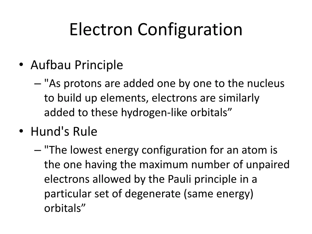 electron configuration