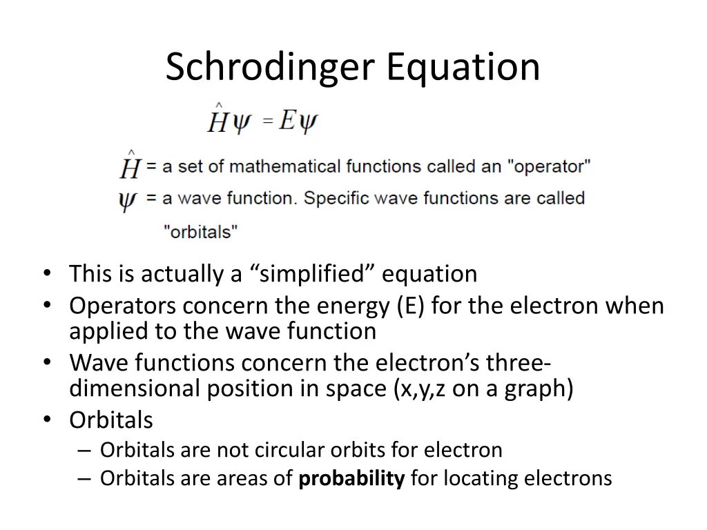 schrodinger equation