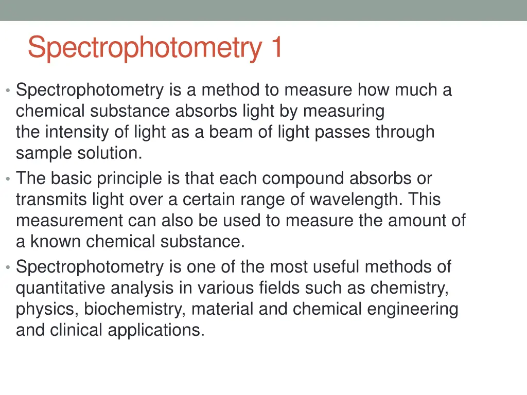 spectrophotometry 1