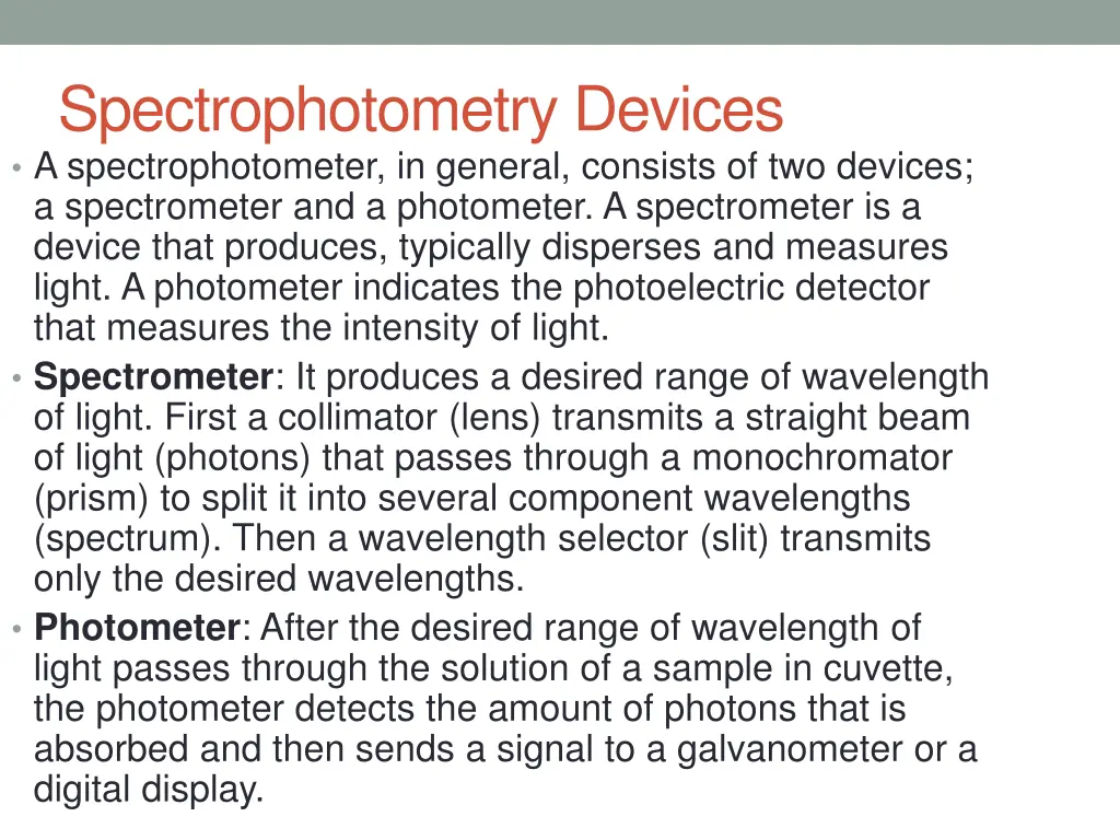 spectrophotometry devices a spectrophotometer