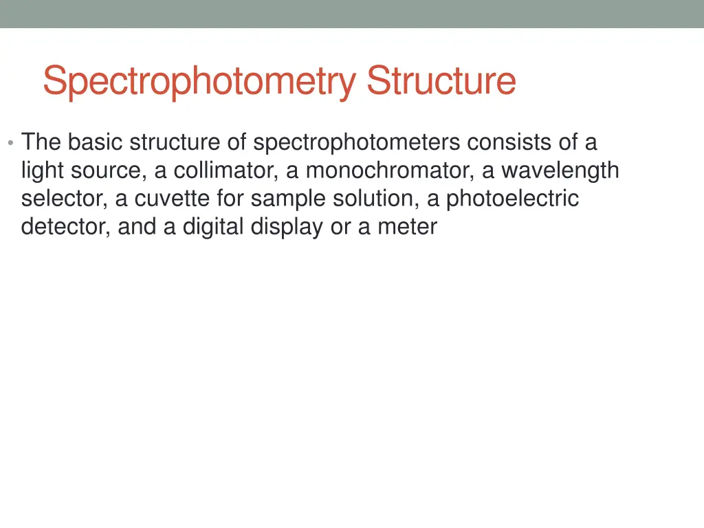 spectrophotometry structure