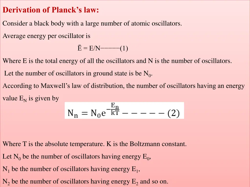 derivation of planck s law