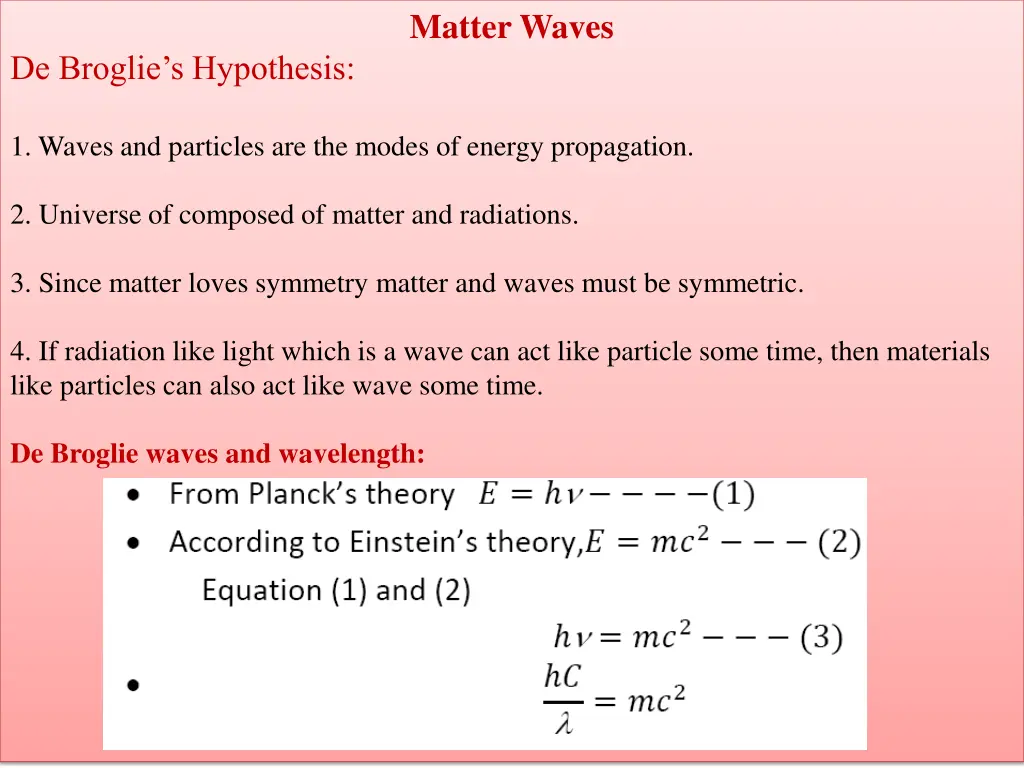 matter waves