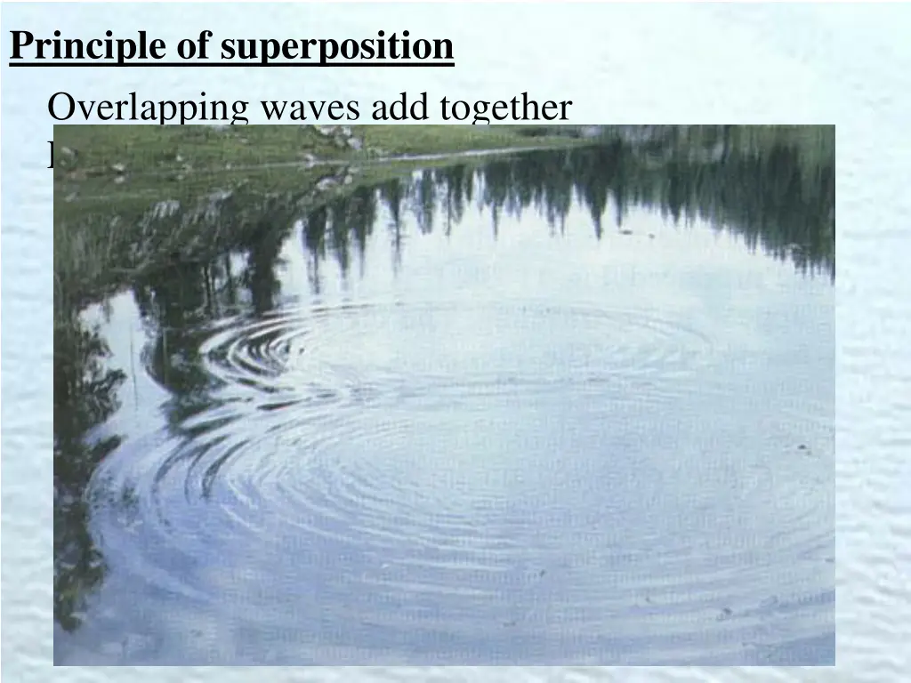 principle of superposition overlapping waves