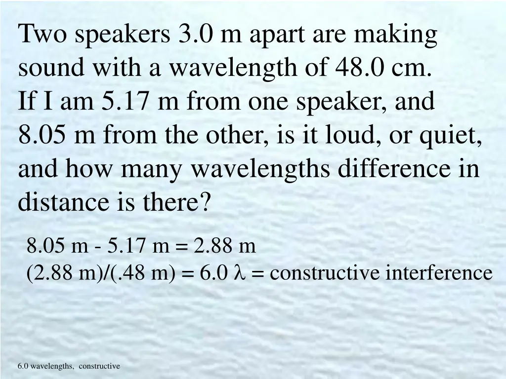 two speakers 3 0 m apart are making sound with 2