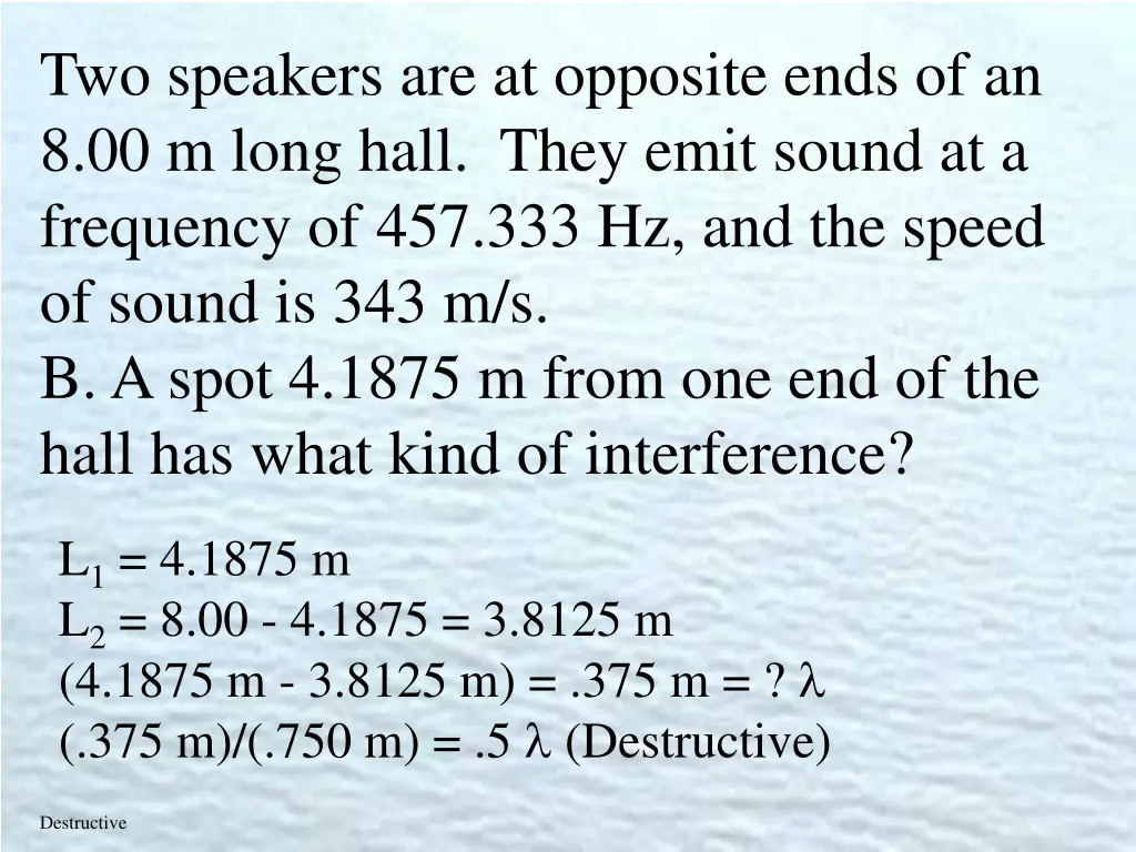 two speakers are at opposite ends 1