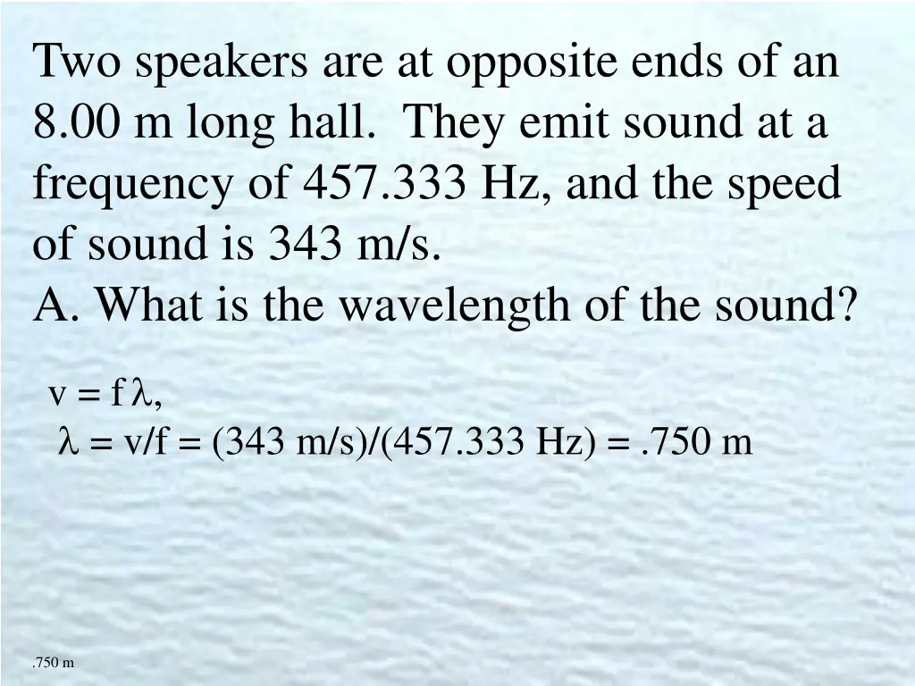 two speakers are at opposite ends