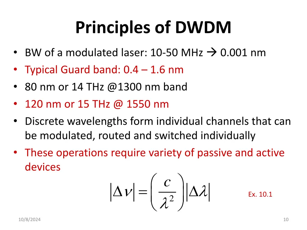 principles of dwdm