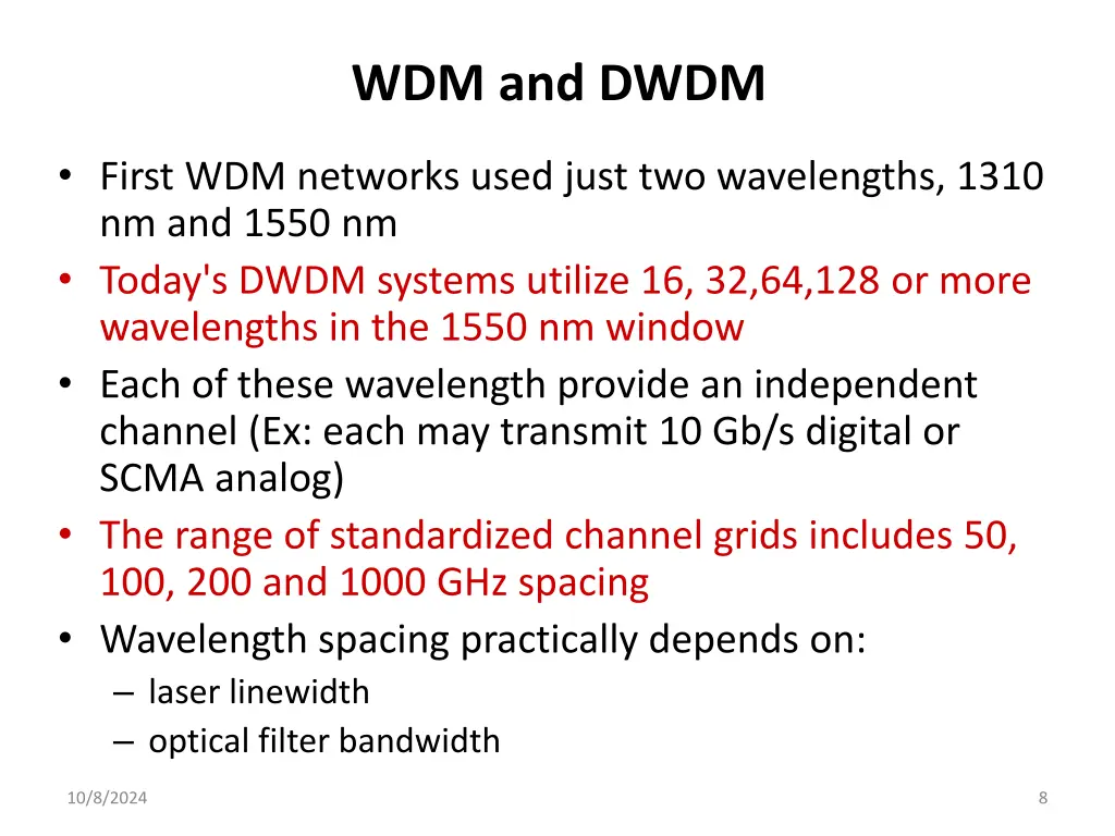 wdm and dwdm