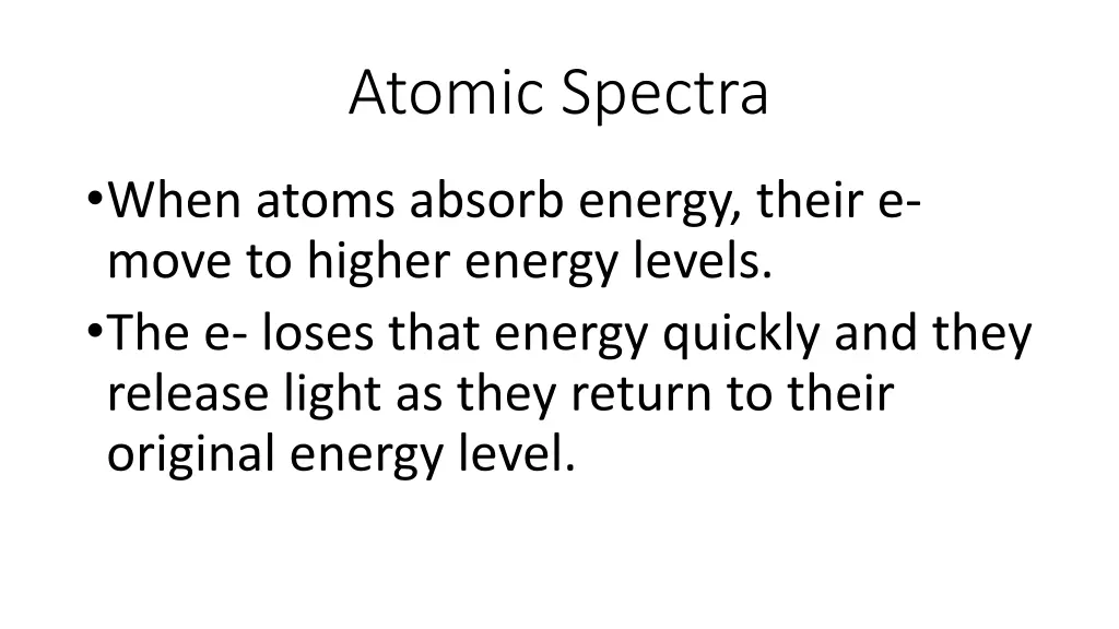 atomic spectra