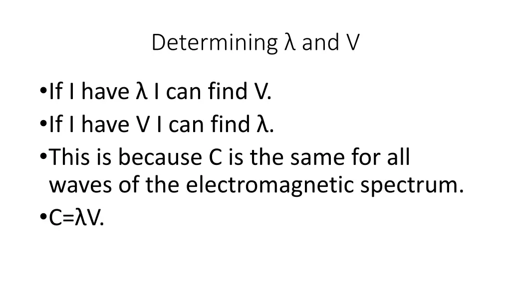 determining and v