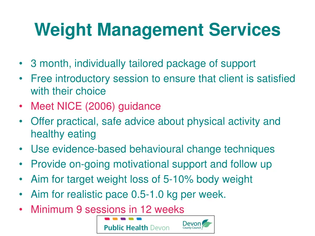 weight management services