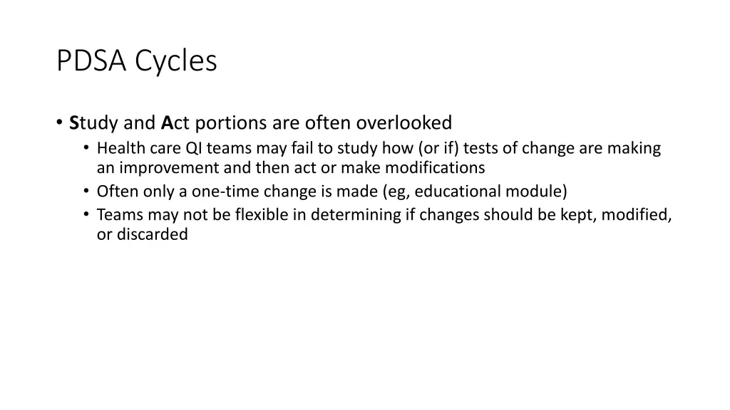 pdsa cycles 1