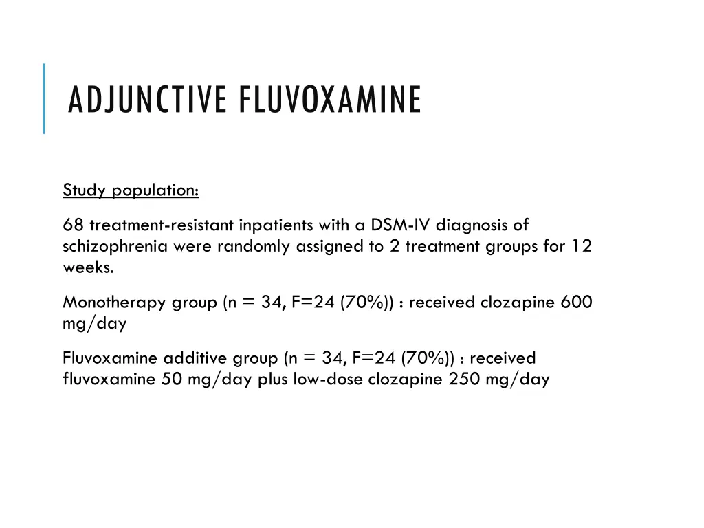 adjunctive fluvoxamine 1