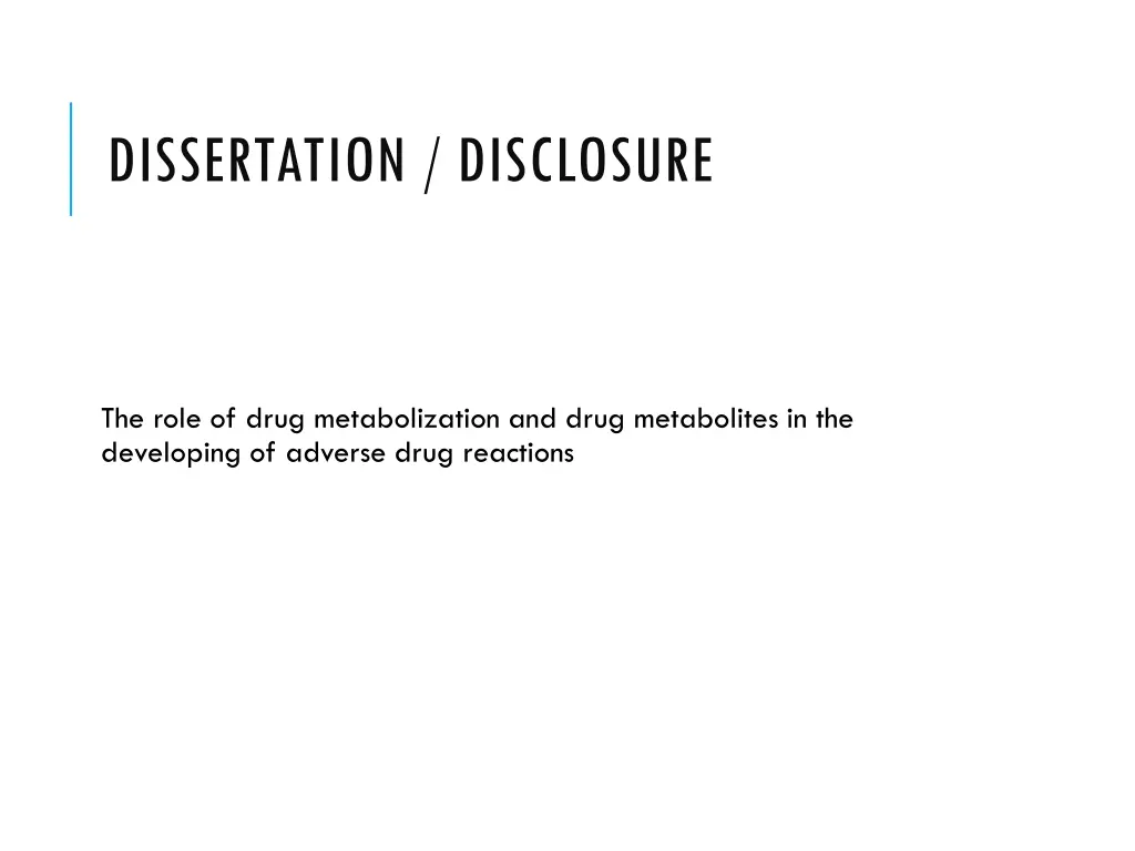 dissertation disclosure