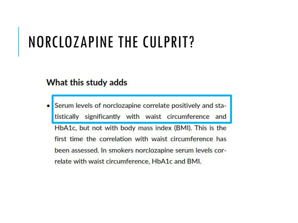 norclozapine the culprit 10