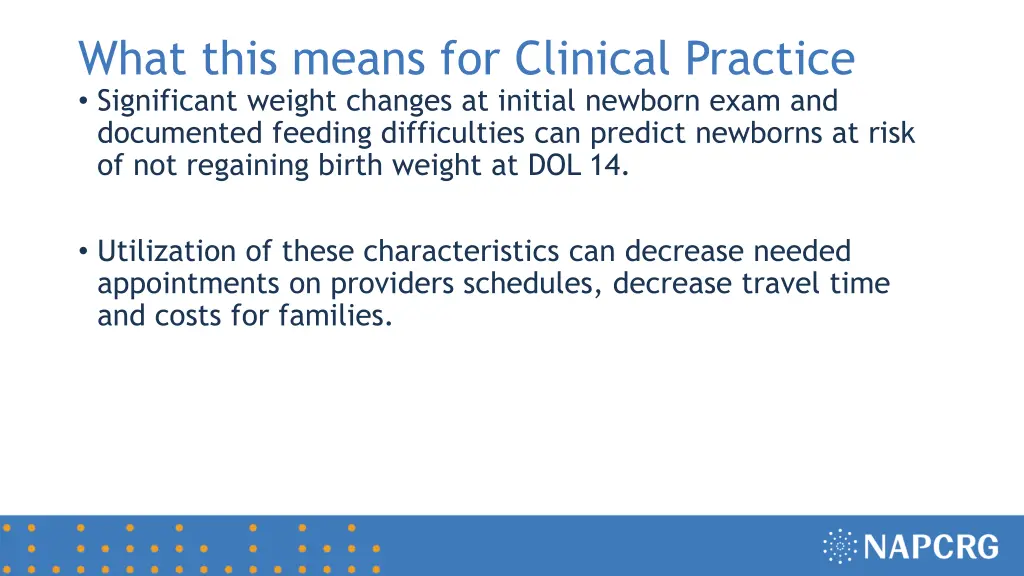 what this means for clinical practice significant