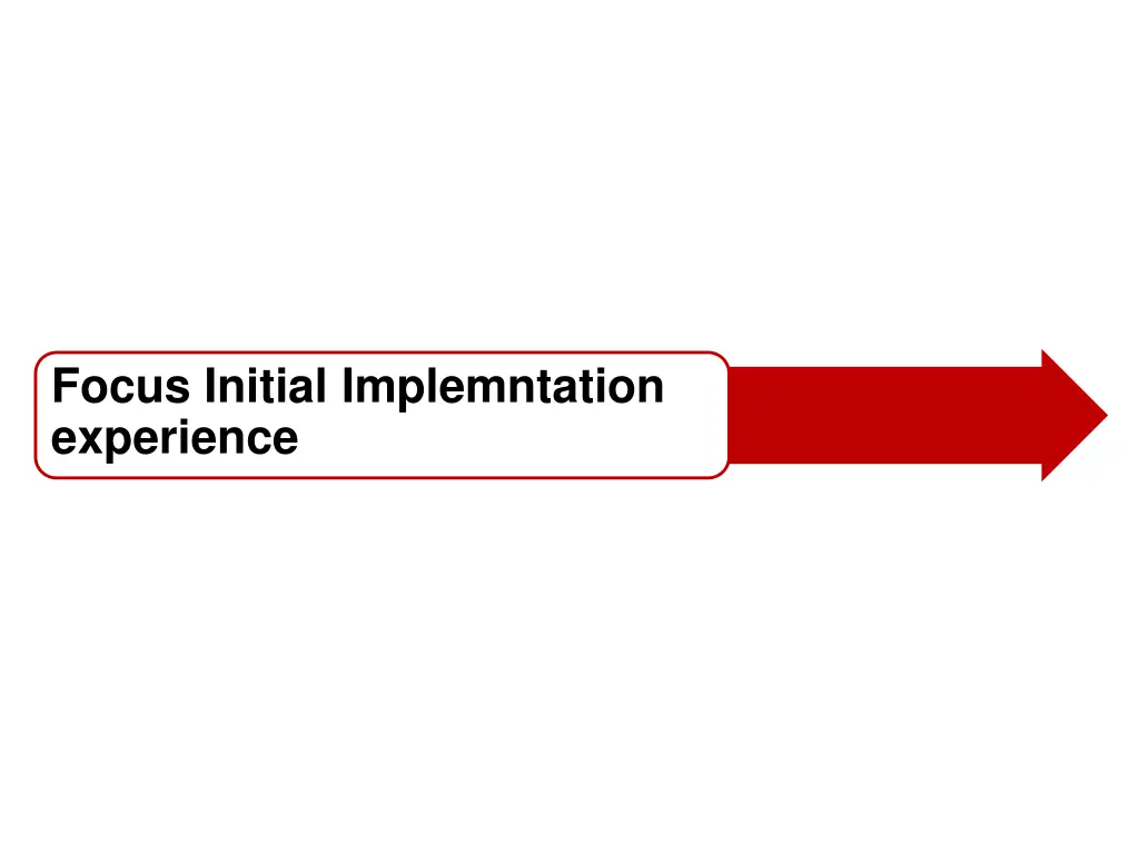 focus initial implemntation experience