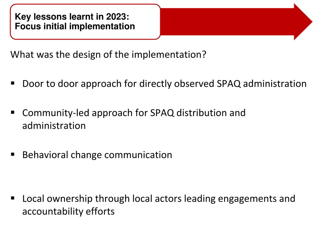 key lessons learnt in 2023 focus initial