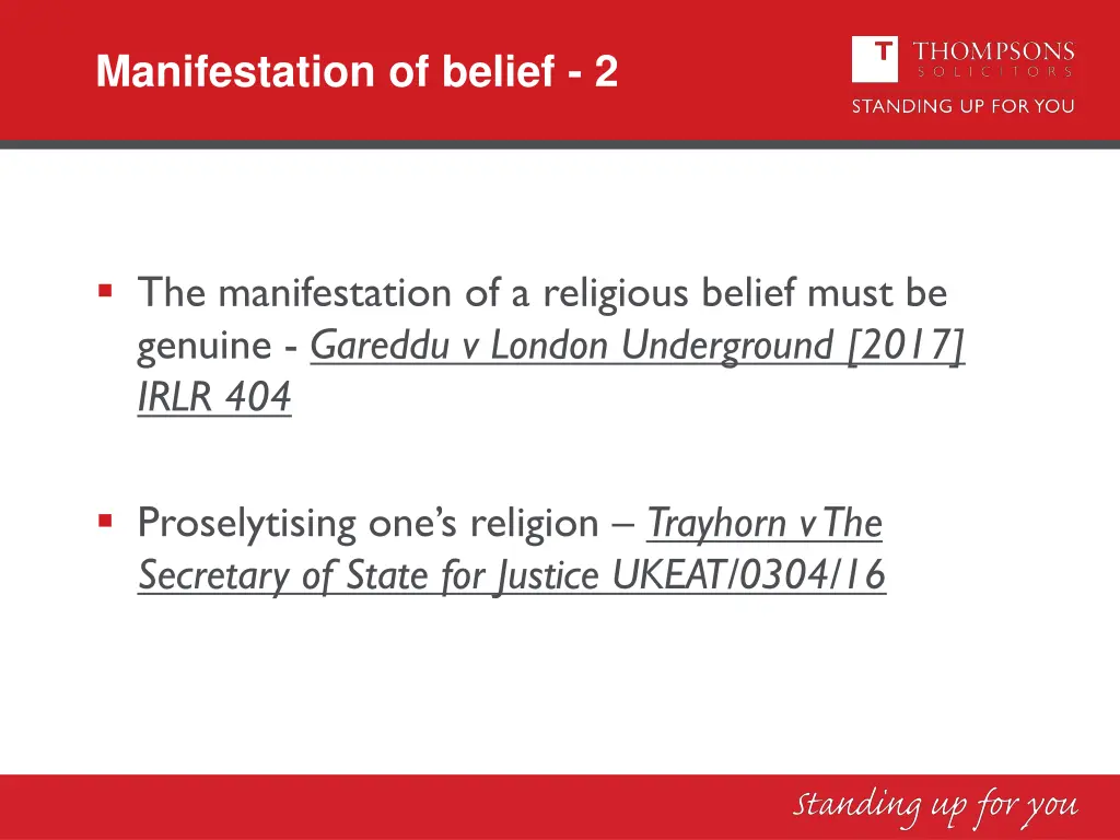 manifestation of belief 2