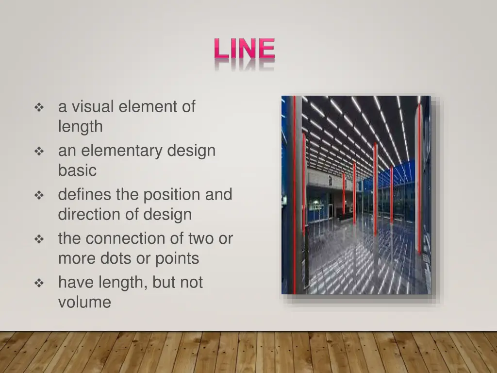 a visual element of length an elementary design