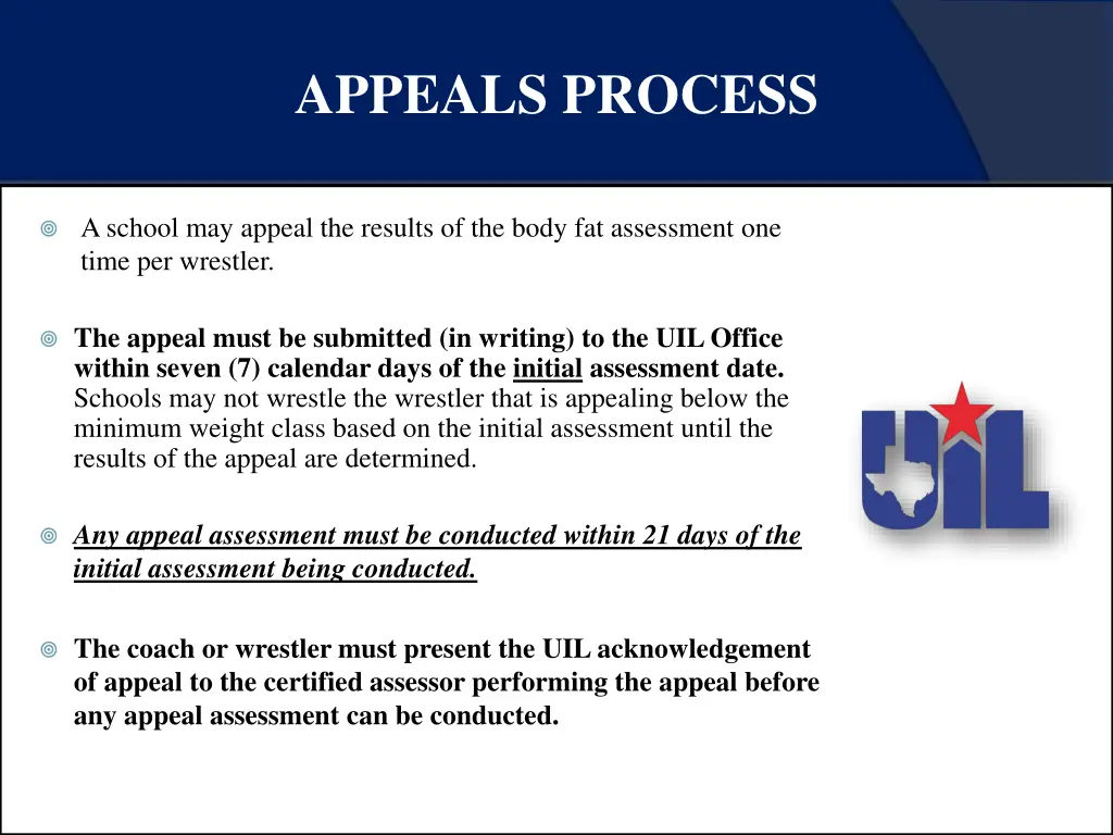 appeals process