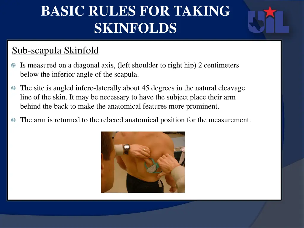 basic rules for taking skinfolds 4