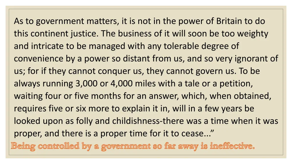 as to government matters it is not in the power