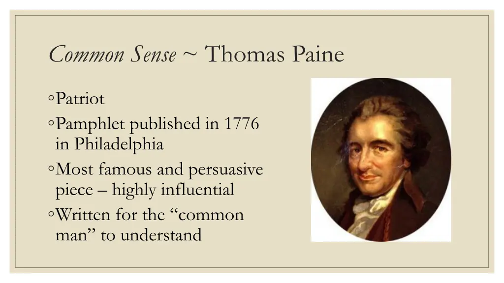 common sense thomas paine