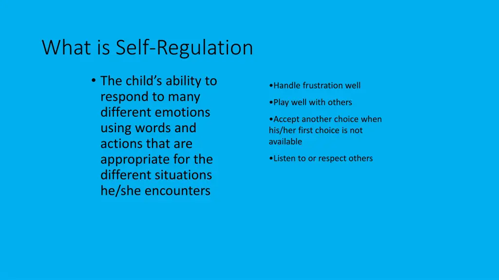 what is self regulation