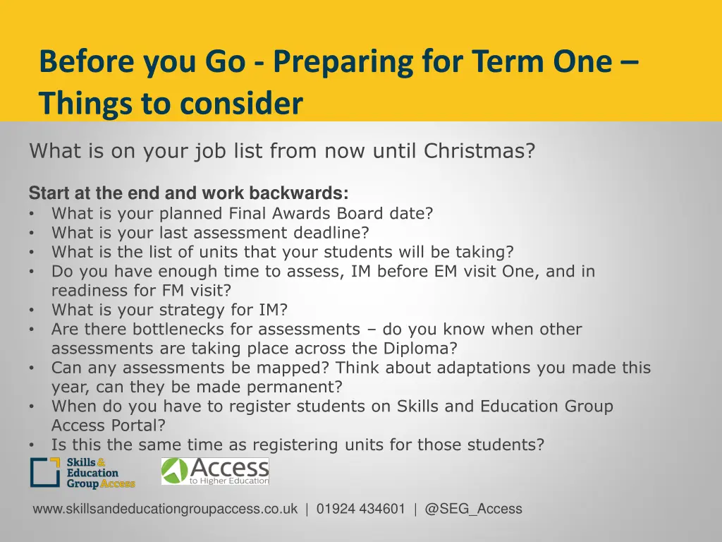 before you go preparing for term one things