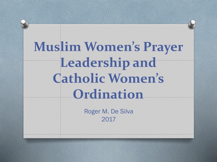 muslim women s prayer leadership and catholic