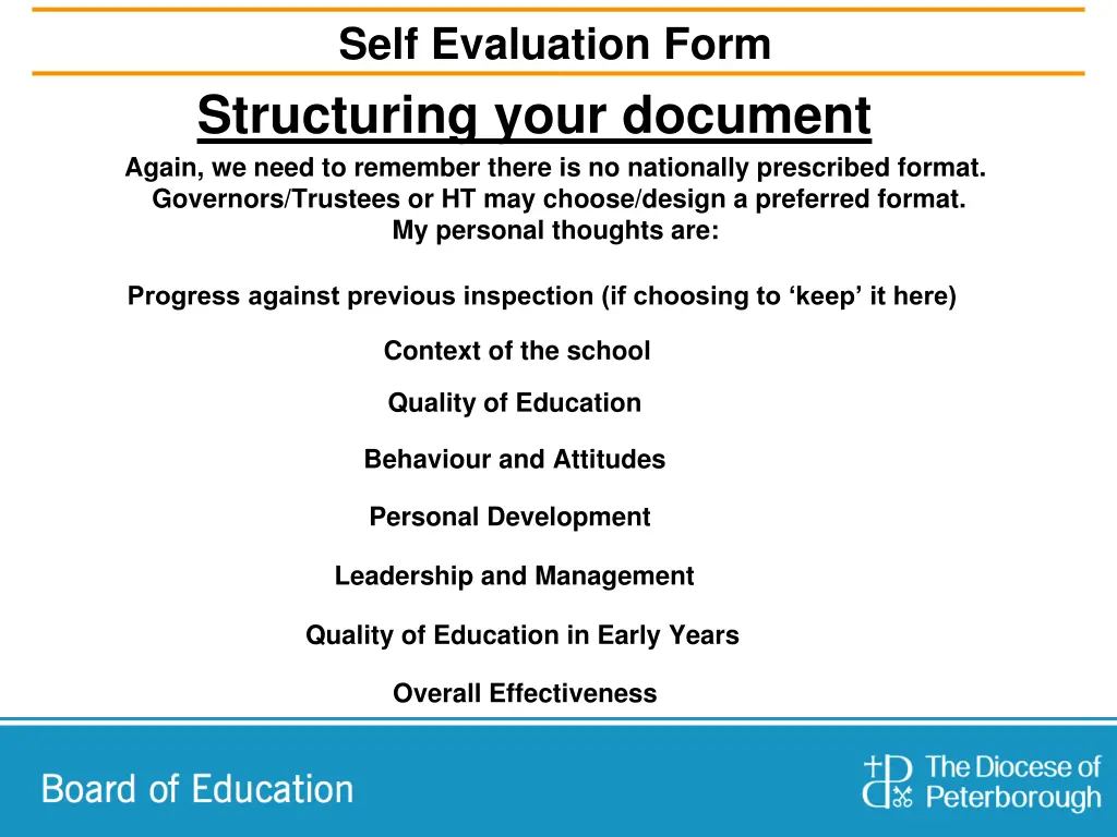 self evaluation form structuring your document