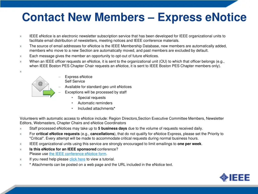 contact new members express enotice